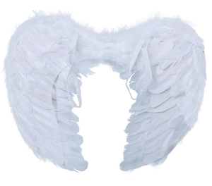 Ali Piumate Bianche 60 X 40 CM Accessori Travestimento Costume Carnevale Halloween - 16885