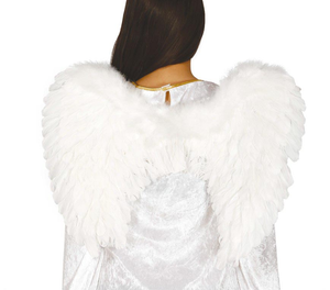 Ali Piumate Bianche 60 X 40 CM Accessori Travestimento Costume Carnevale Halloween - 16885