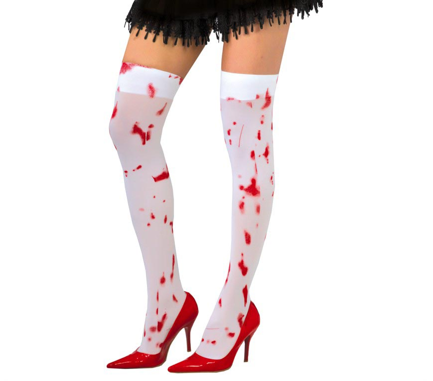 Calze Parigine Insanguinate Tg Unica Adulto Accessorio Travestimento Halloween - 18336