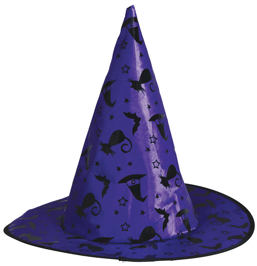 Set Travestimento Strega Cappello Mantello 50 CM Accessori Carnevale Halloween - 19008