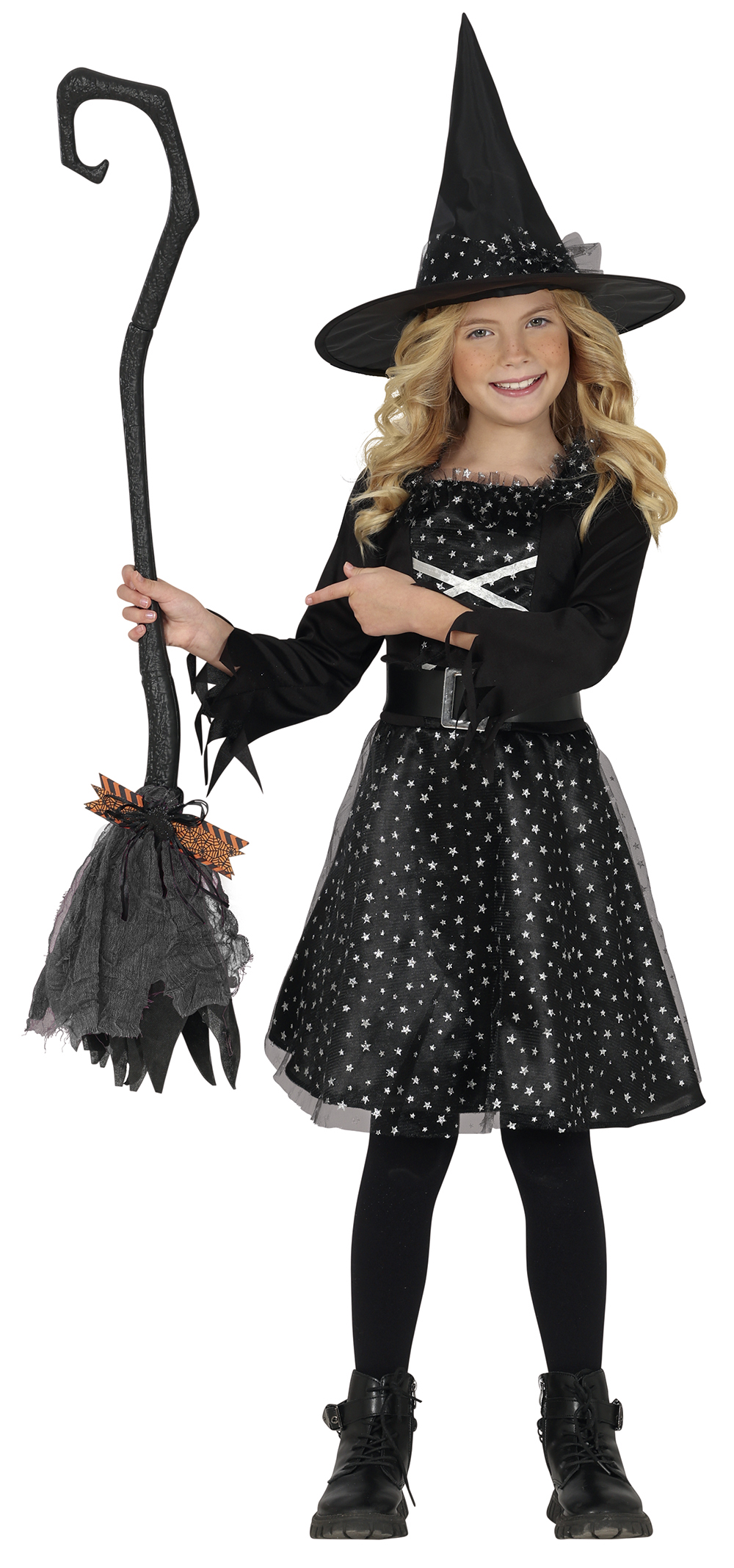 Scopa da Strega Smontabile 90 CM Accessori Halloween Carnevale - 19999