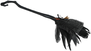 Scopa da Strega Smontabile 90 CM Accessori Halloween Carnevale - 19999