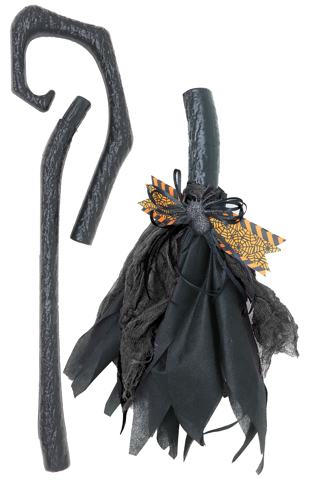 Scopa da Strega Smontabile 90 CM Accessori Halloween Carnevale - 19999