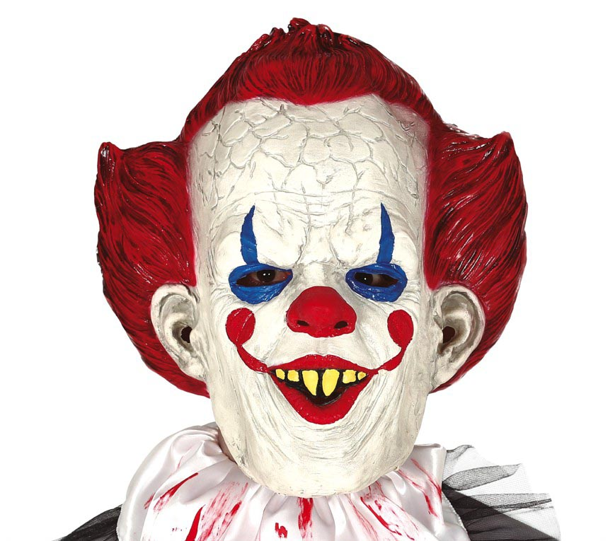 Maschera Clown It in Lattice Adulto Accessori Travestimento Halloween - 2253