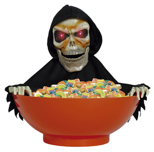 Decorazione Ciotola con Scheletro con Luci e Suoni Accessorio Travestimento Halloween - 26790