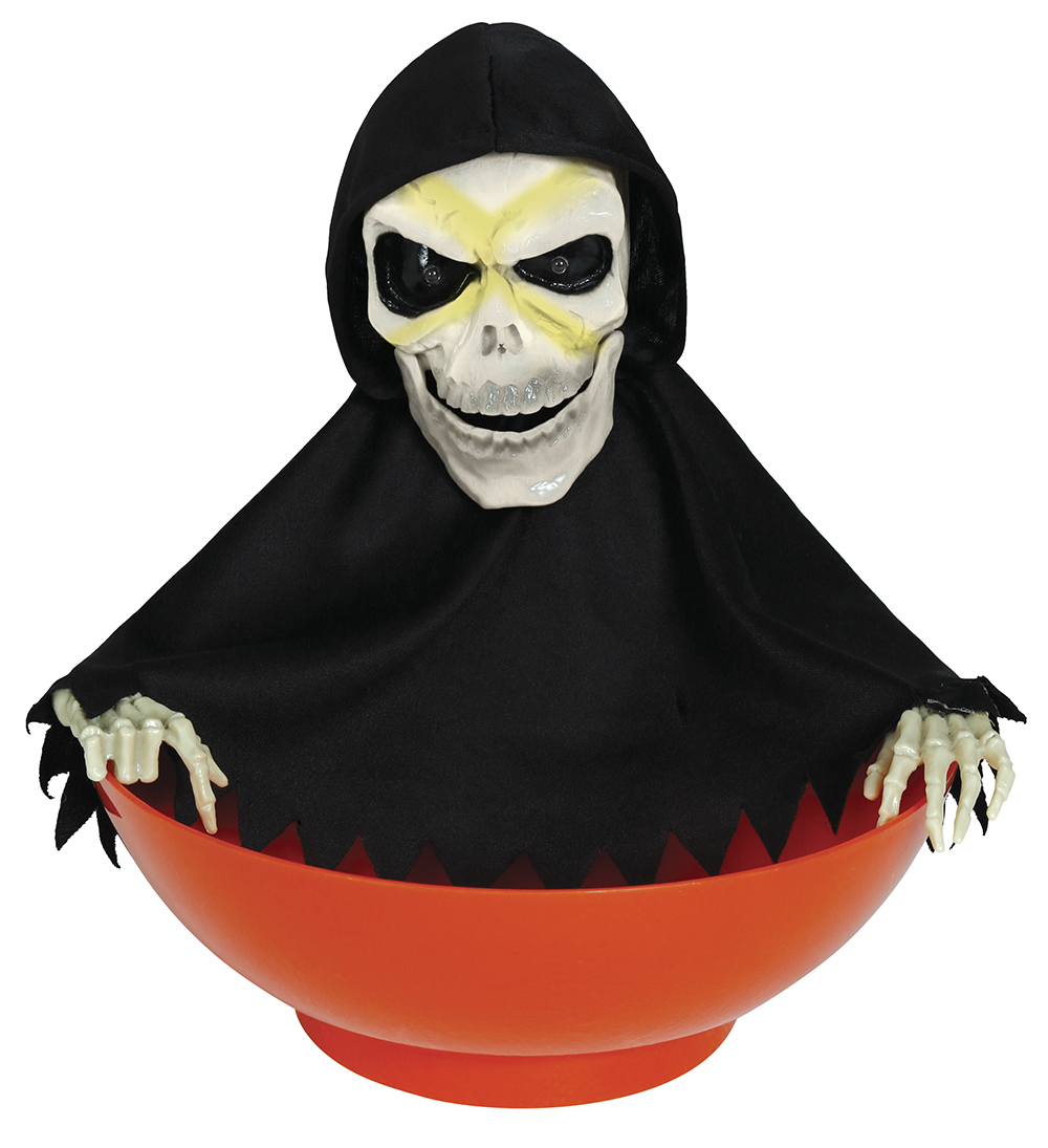 Decorazione Ciotola con Scheletro con Luci e Suoni Accessorio Travestimento Halloween - 26790