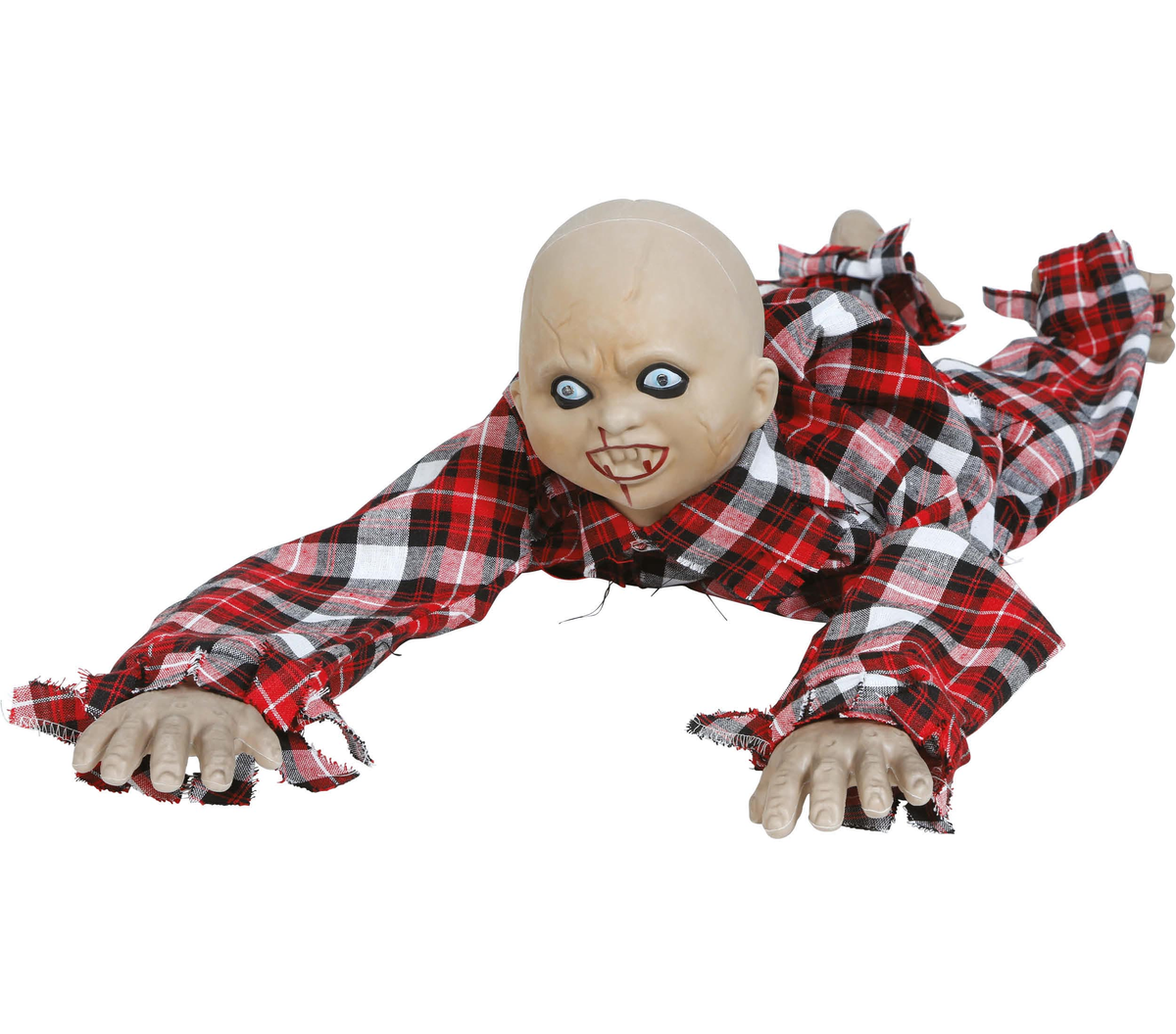 Decorazione Bambino Zombie Strisciante con Luci e Suoni Accessorio Travestimento Halloween - 26793