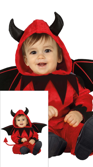 Costume Vestito Little Devil Travestimento Diavoletto per Bambini Halloween Carnevale Cosplay