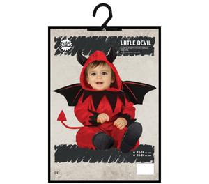 Costume Vestito Little Devil Travestimento Diavoletto per Bambini Halloween Carnevale Cosplay