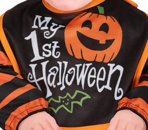 Costume Vestito 1st Pumpkin Halloween Travestimento Zucca per Bambini Halloween Carnevale Cosplay