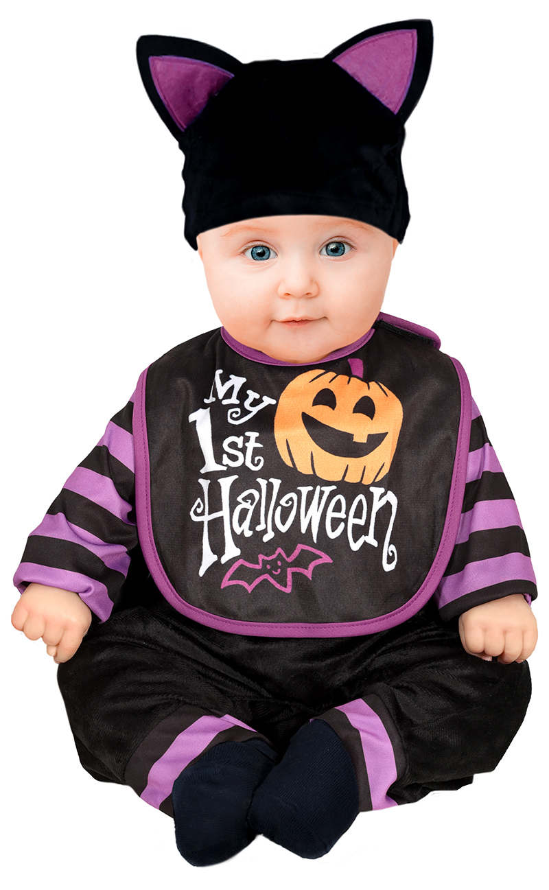 Costume Vestito 1st Bat Halloween Travestimento Pipistrello per Bambini Halloween Carnevale Cosplay