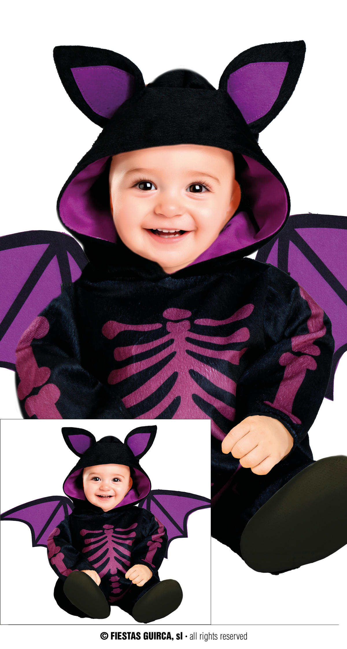 Costume Vestito Pipistrello Travestimento per Bambini Halloween Carnevale Cosplay