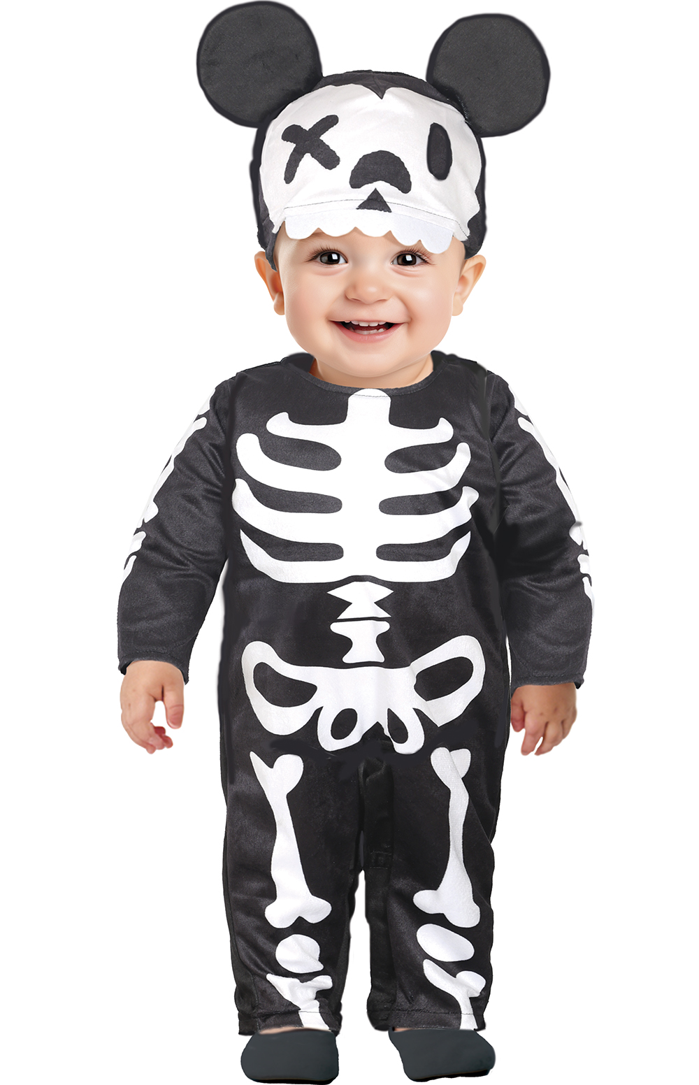 Costume Vestito Mousy Skeleton Travestimento Scheletro Topolino per Bambini Halloween Carnevale Cosplay