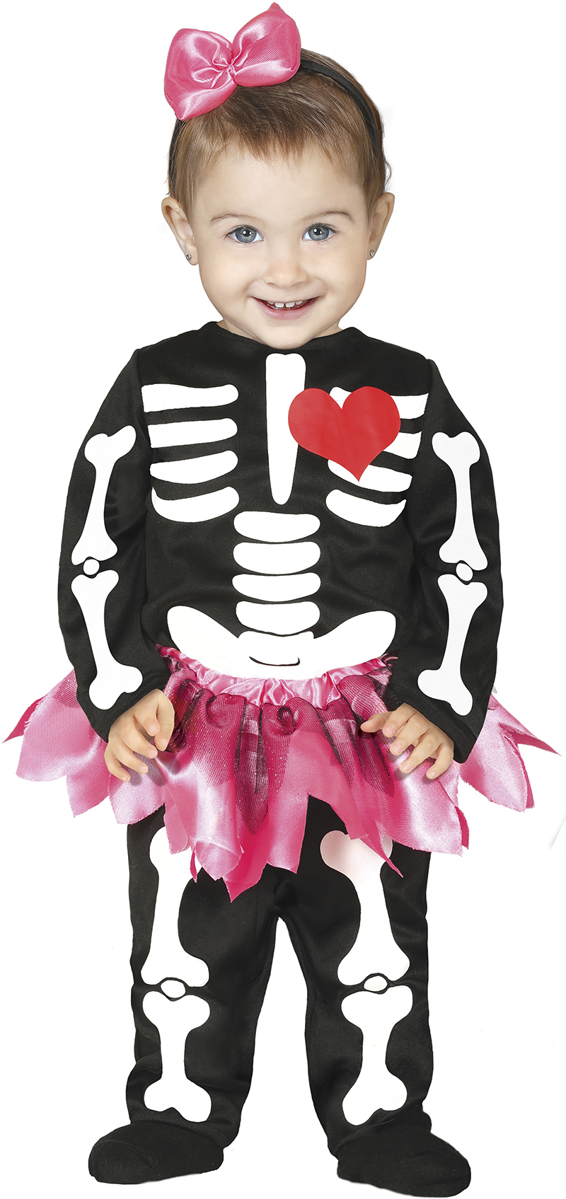 Costume Vestito Skeleton Travestimento Scheletro Minnie per Bambini Halloween Carnevale Cosplay
