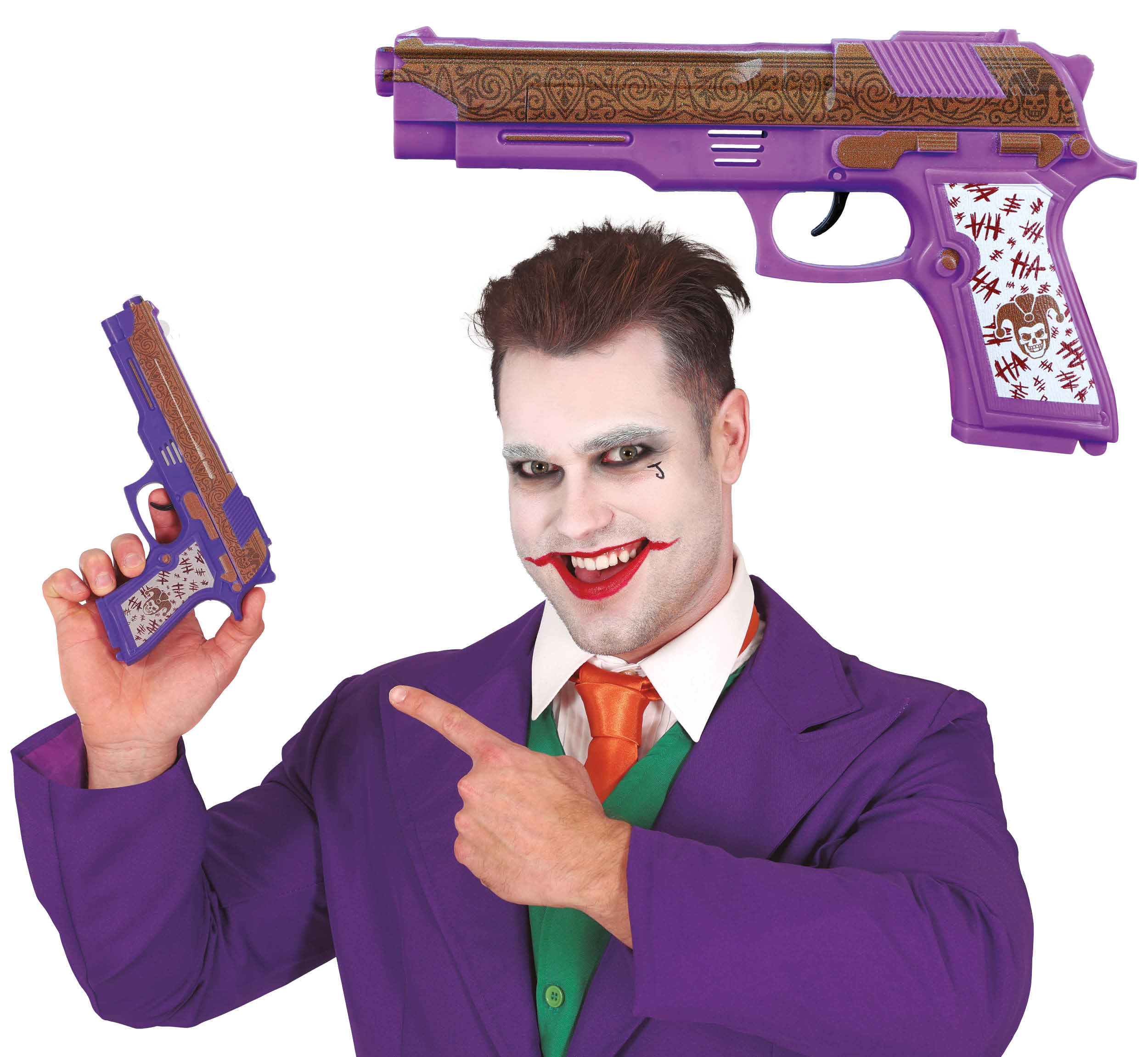 Pistola Joker 30 CM Accessori per Abito Vestito Travestimento Carnevale - 16132