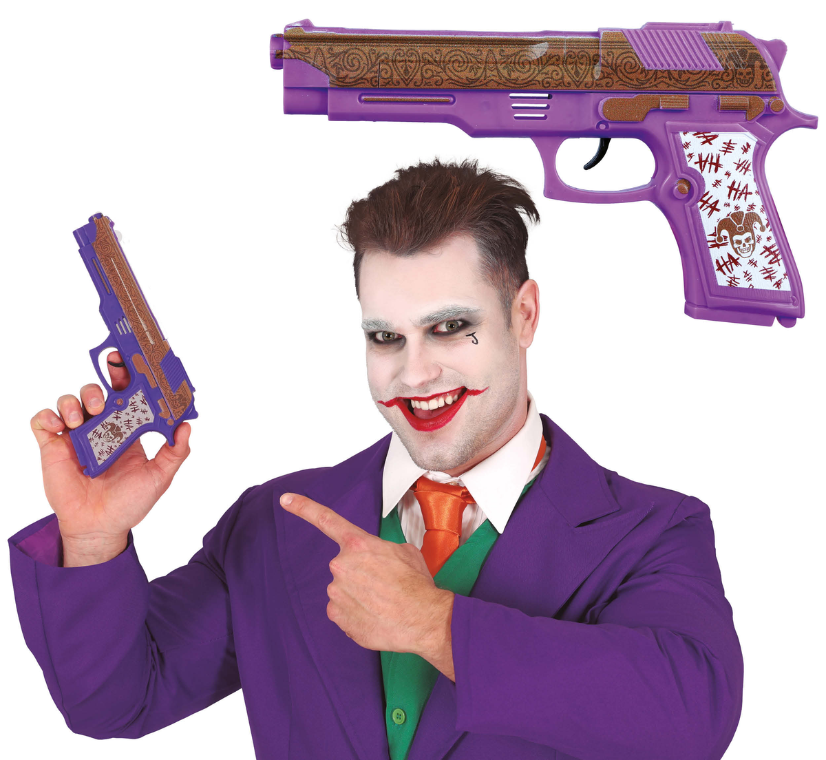 Pistola Joker 30 CM Accessori per Abito Vestito Travestimento Carnevale - 16132