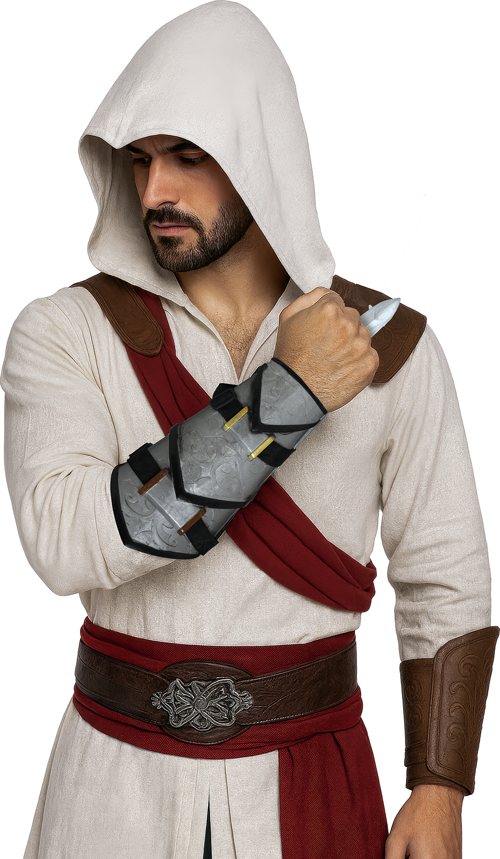 Bracciale Ninja con Pugnale Retrattile Accessorio Travestimento Carnevale Cosplay Assassin's Creed - 46202