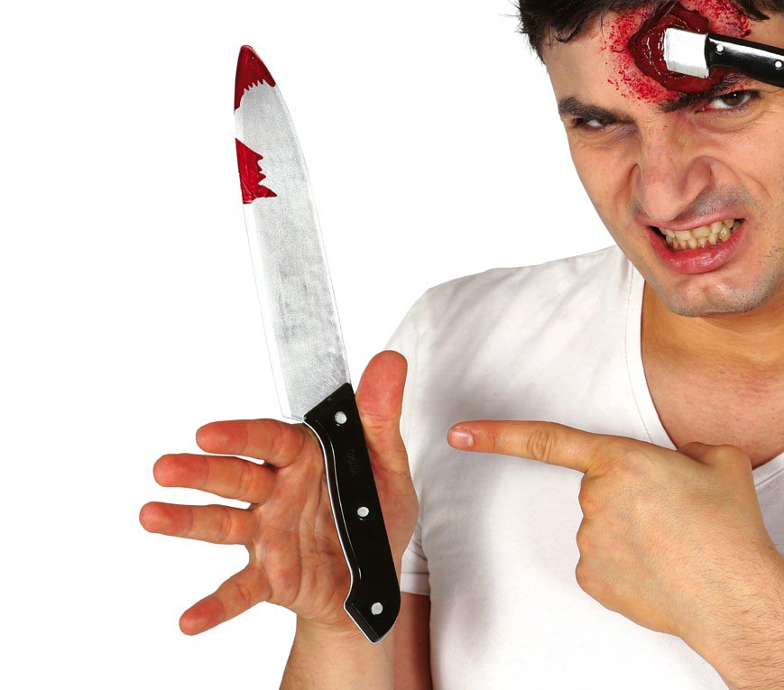 Coltello Insanguinato 30 CM Accessori Carnevale Halloween - 17521