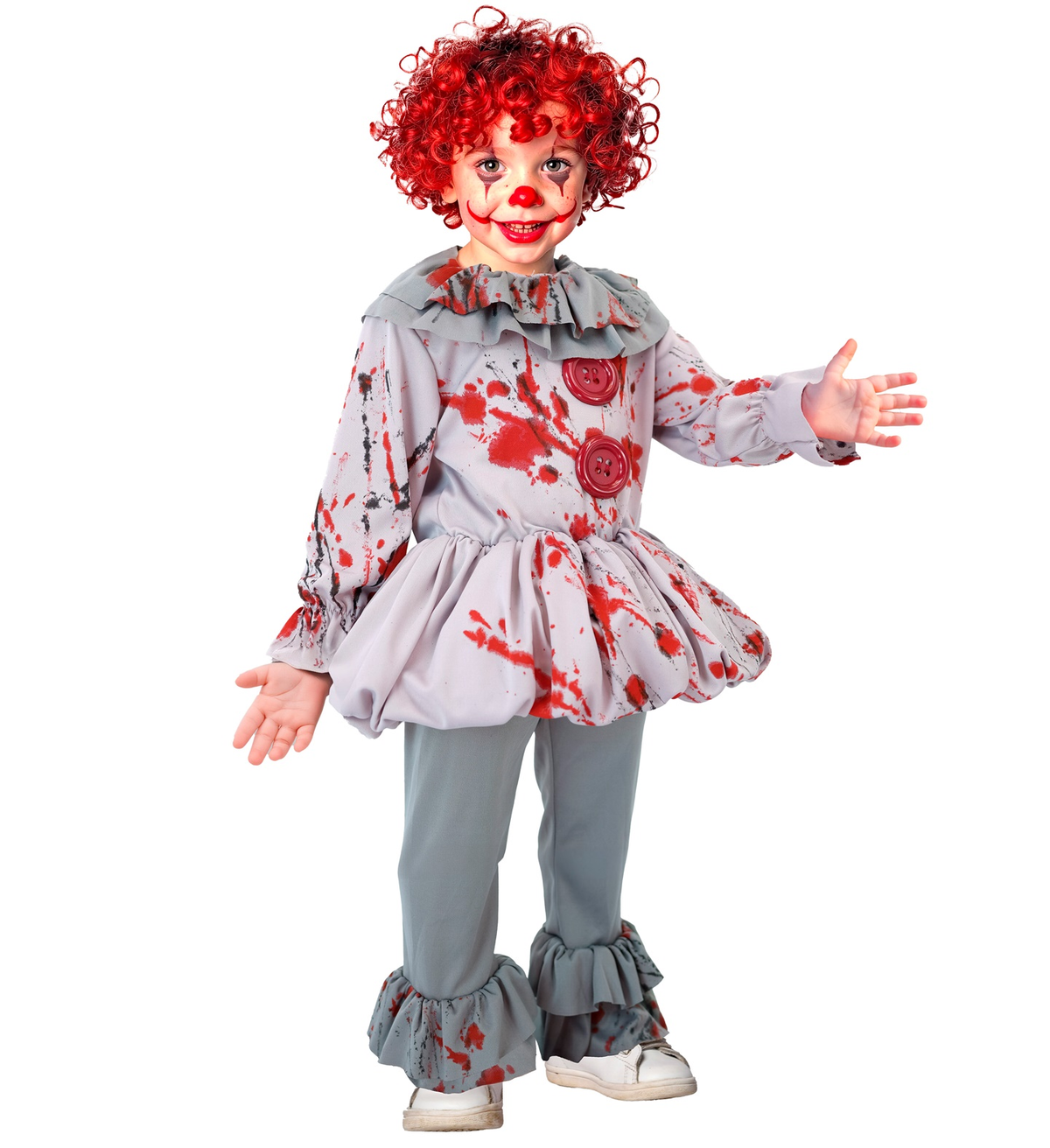 Costume Pagliaccio Horror Vintage Travestimento Halloween da Bambino Cosplay It - 1713