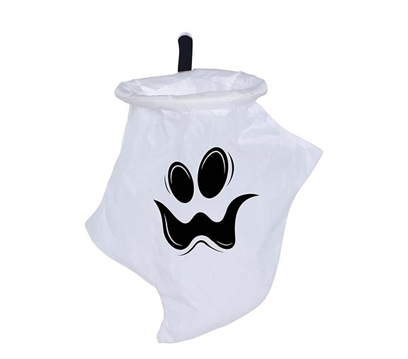 Cestino Dolcetto O Scherzetto Fantasma con Asta 50 CM Accessori Halloween Carnevale - 24124