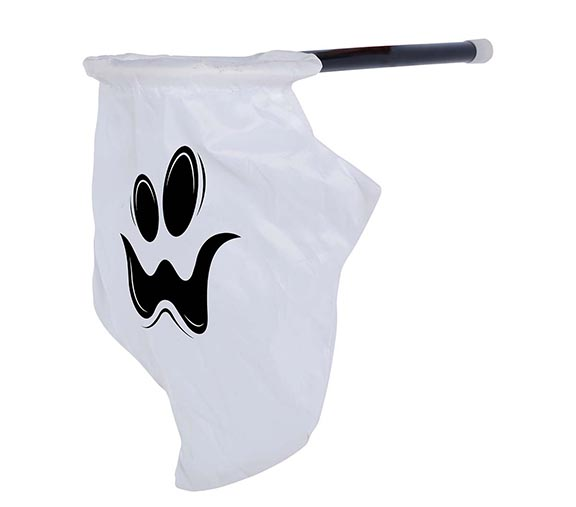 Cestino Dolcetto O Scherzetto Fantasma con Asta 50 CM Accessori Halloween Carnevale - 24124