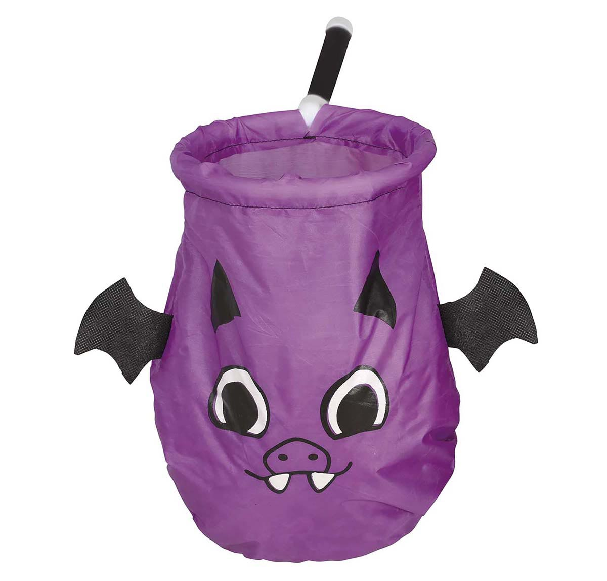 Cestino Dolcetto O Scherzetto Pipistrello con Asta 50 CM Accessori Halloween Carnevale - 24681