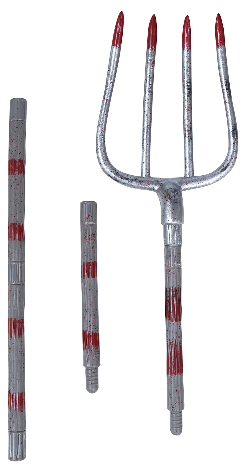 Forcone Insanguinato Smontabile 155 CM Accessori per Abito Vestito Travestimento Carnevale Halloween - 26697
