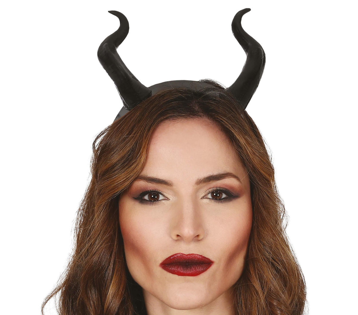 Cerchietto con Corna di Demonio Nere Accessori per Abito Vestito Travestimento Carnevale Halloween - 26722
