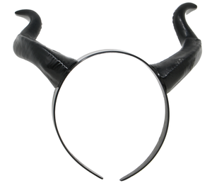 Cerchietto con Corna di Demonio Nere Accessori per Abito Vestito Travestimento Carnevale Halloween - 26722