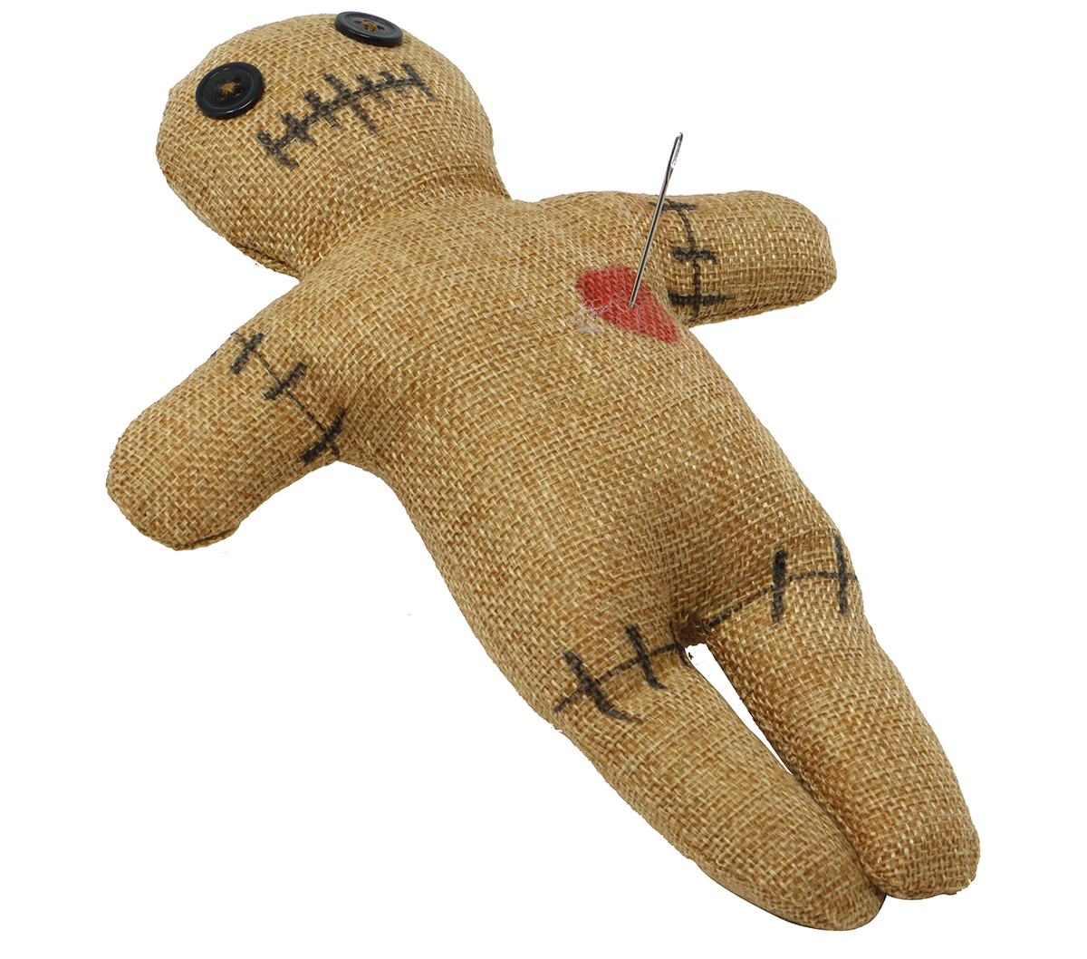 Bambola Voodoo 25 CM con Spillo Accessorio Decorazione per Travestimenti Costumi Halloween - 26774