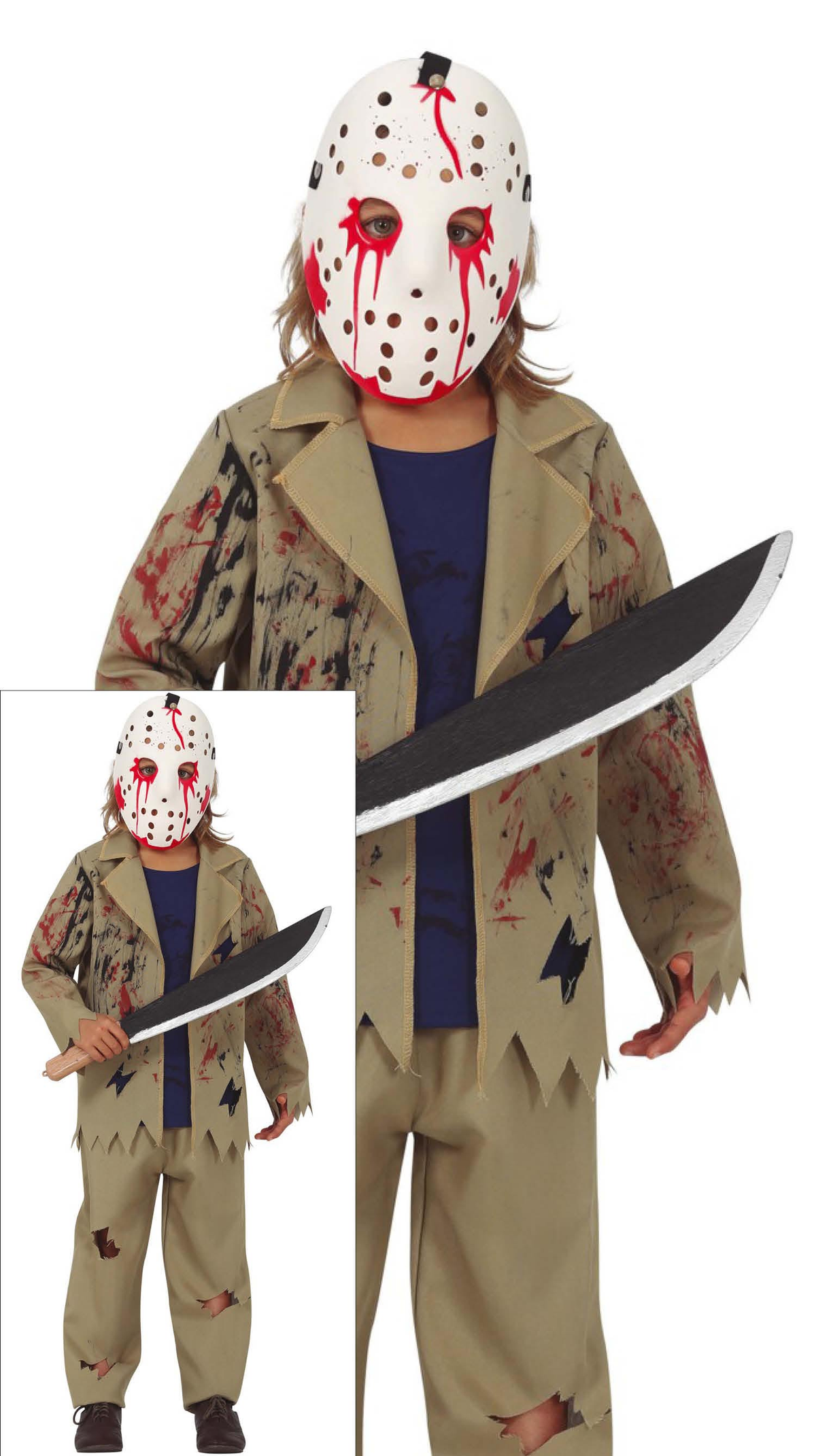 Costume Vestito Jazz Dead Travestimento Venerdì 13 per Bambini Halloween Carnevale Cosplay