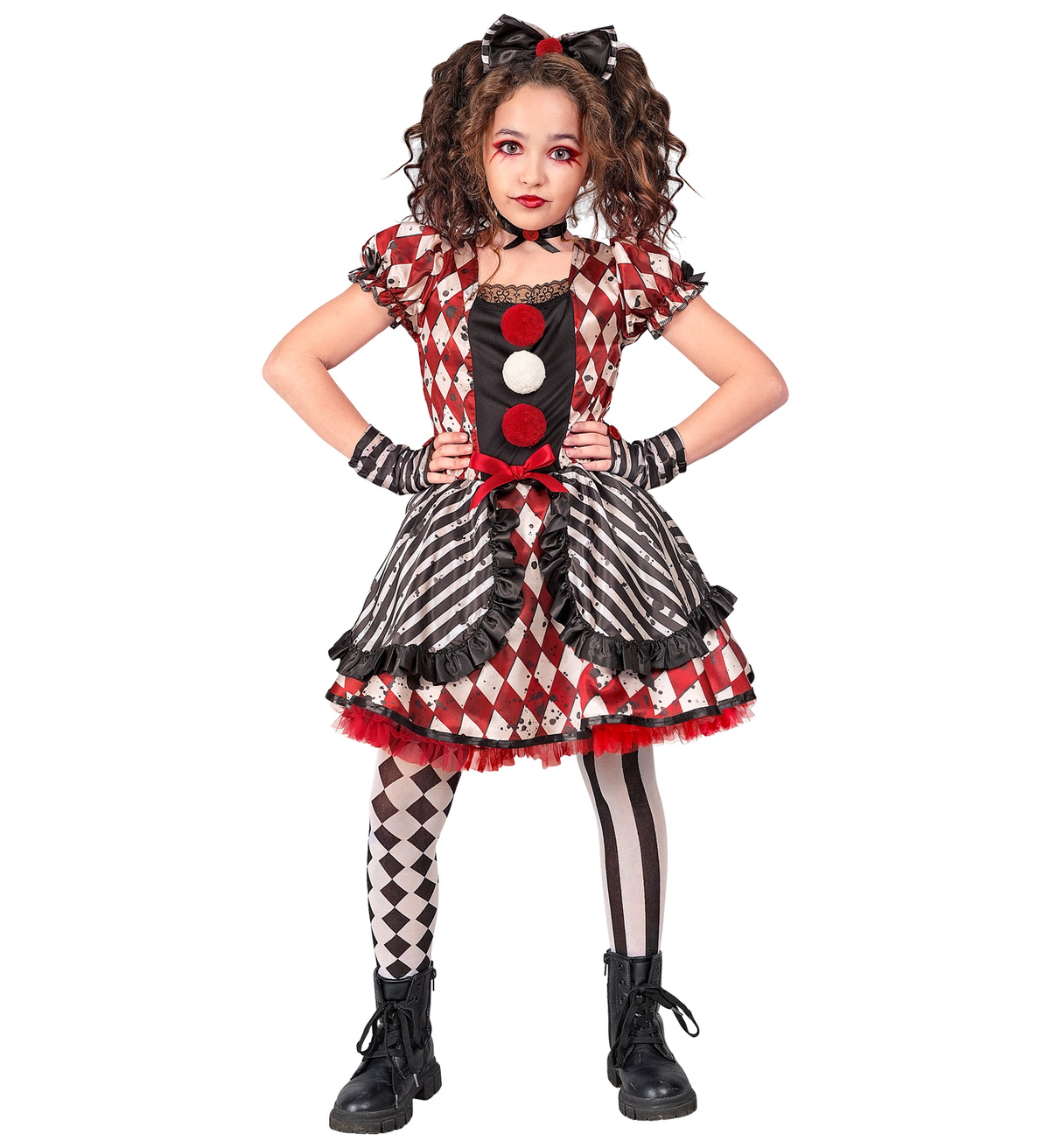 Costume Bambola Arlecchino Vestito Travestimento Carnevale Halloween Cosplay - 4270