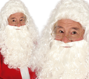 Parrucca Babbo Natale con Barba in Scatola Accessorio Travestimento Natalizio Teatrale - 4863