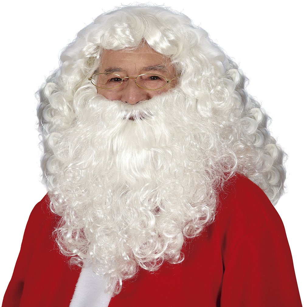 Parrucca e Barba Babbo Natale Hq in Scatola Accessorio Travestimento Natalizio Teatrale - 48049