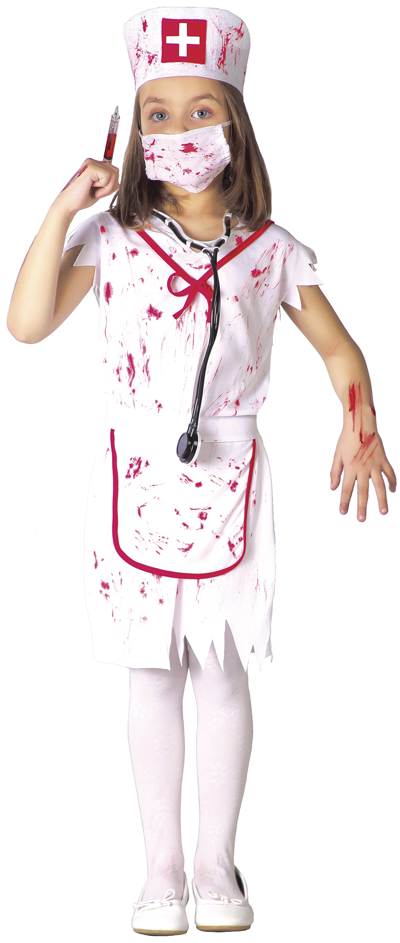 Costume Vestito Infermiera Zombie Travestimento per Bambini Halloween Carnevale Cosplay