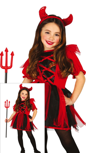 Costume Vestito Diavolo Travestimento per Bambini Halloween Carnevale Cosplay