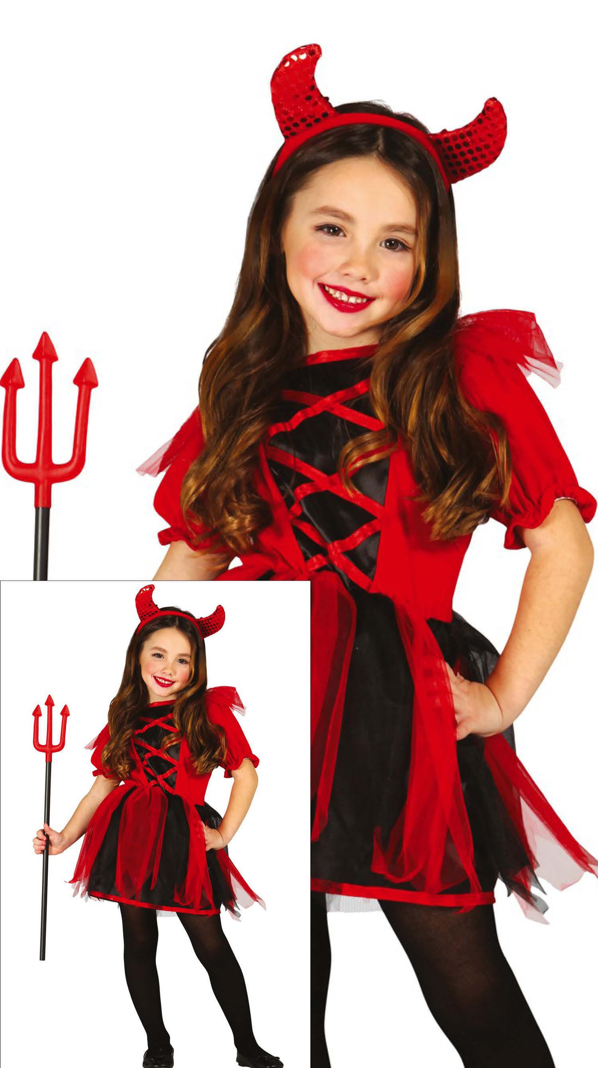 Costume Vestito Diavolo Travestimento per Bambini Halloween Carnevale Cosplay
