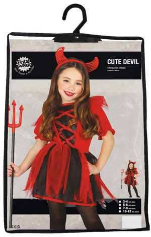 Costume Vestito Diavolo Travestimento per Bambini Halloween Carnevale Cosplay