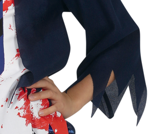 Costume Liceale Zombie per Bambine Vestito Travestimento Halloween Carnevale Cosplay - 7704
