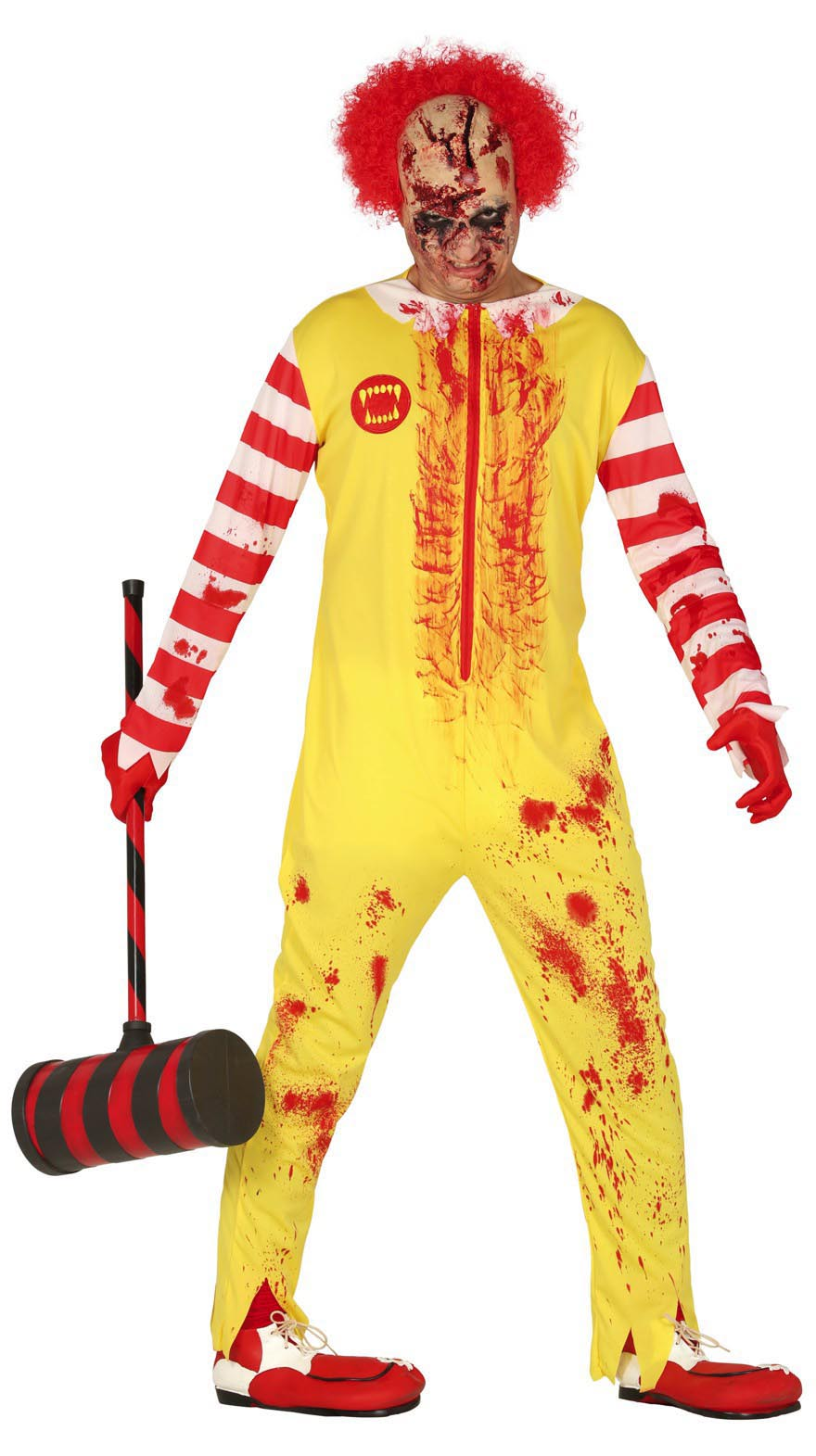 Costume Vestito Burger Clown Travestimento per Adulti Halloween Carnevale Cosplay