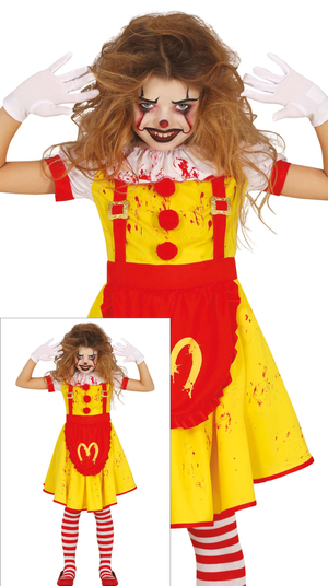Costume Miss Mckiller per Bambine Vestito Travestimento Halloween Cosplay - 7801