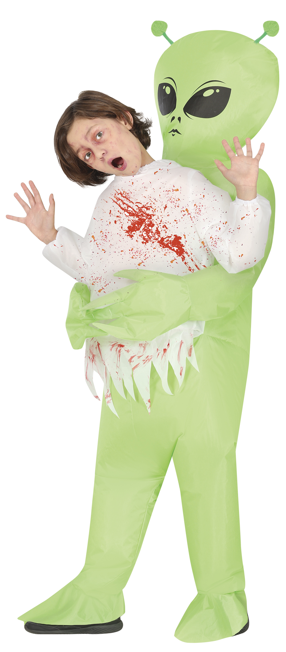 Costume Carryng Alien Gonfiabile per Bambini Vestito Alieno Travestimento Halloween Carnevale Cosplay