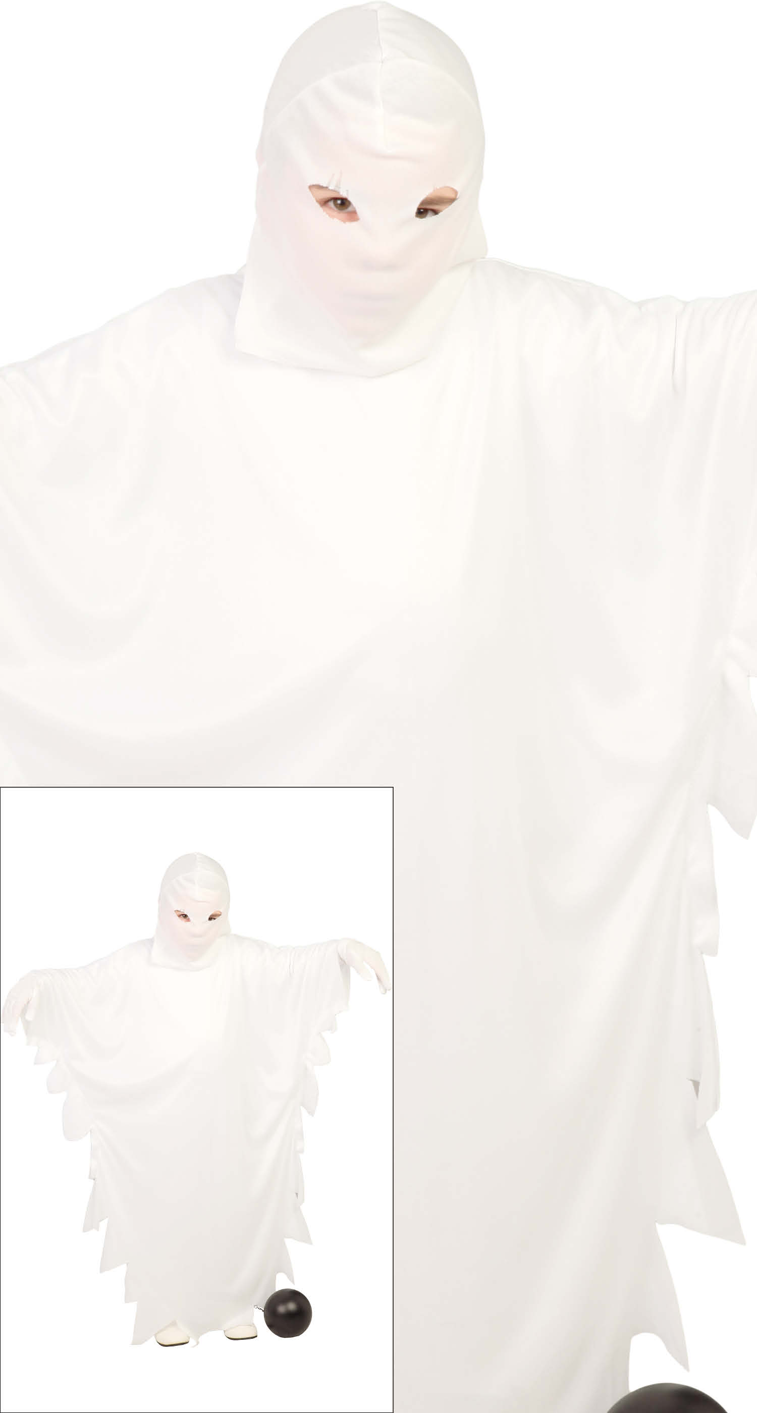Costume Fantasma per Bambini Vestito Travestimento Halloween Carnevale Cosplay