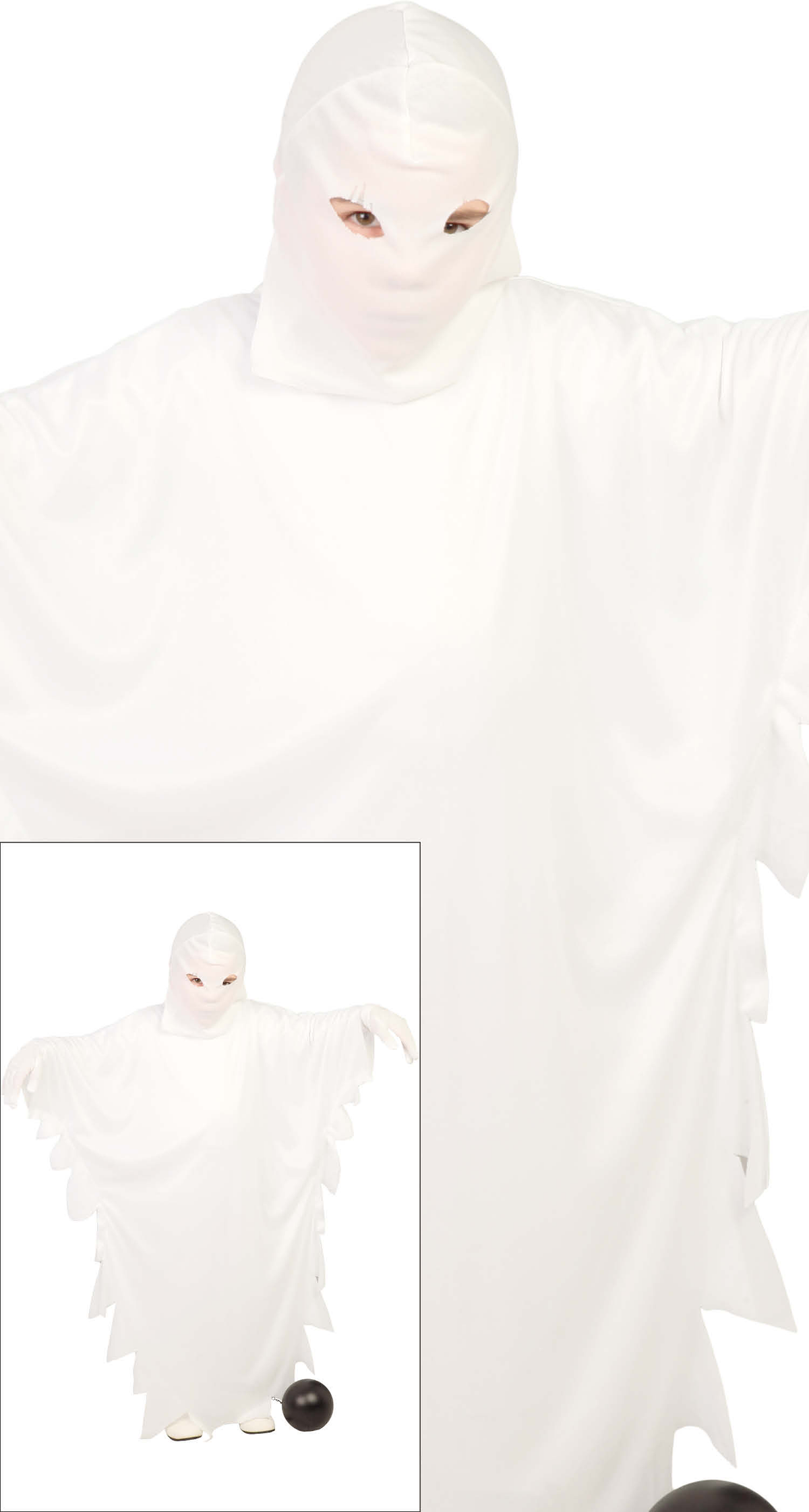Costume Fantasma per Bambini Vestito Travestimento Halloween Carnevale Cosplay