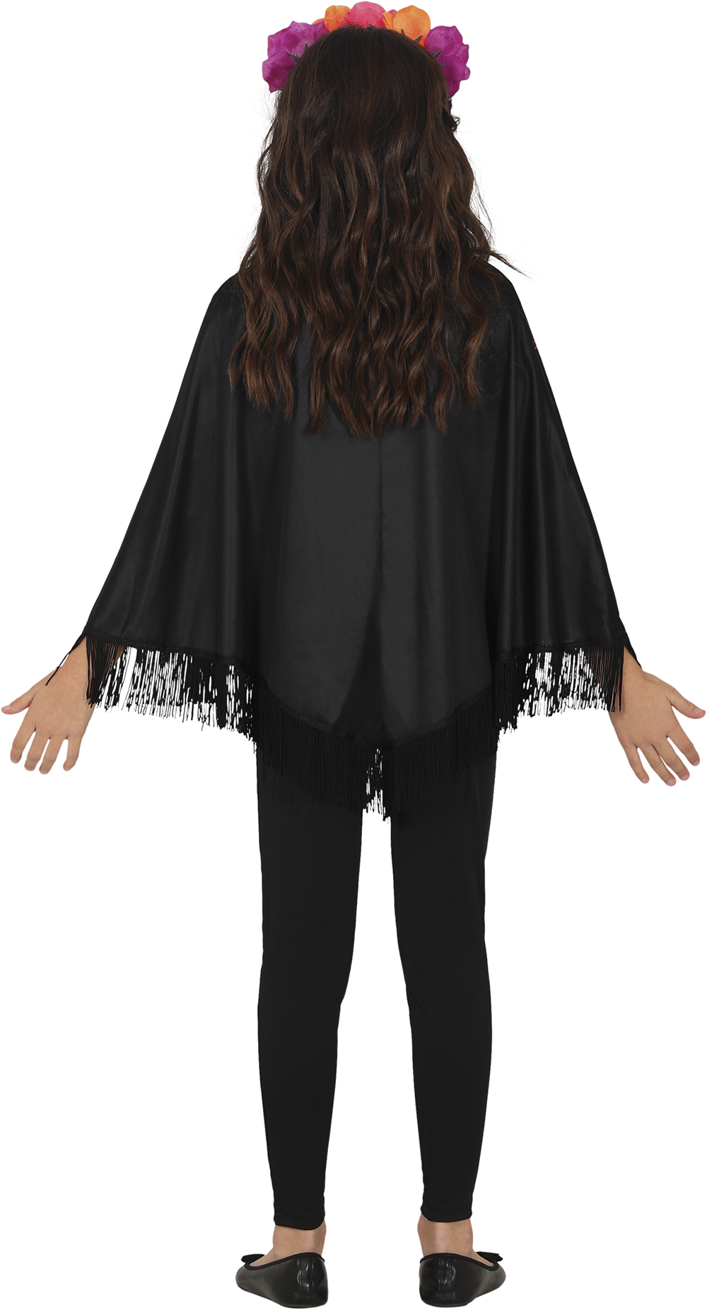 Poncho Dia De Los Muertos Accessorio Travestimento per Bambini Halloween Carnevale Feste a Tema - 78150