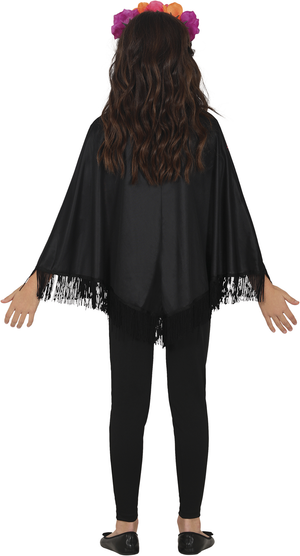 Poncho Dia De Los Muertos Accessorio Travestimento per Bambini Halloween Carnevale Feste a Tema - 78150