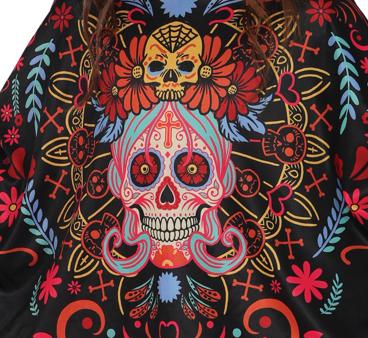 Poncho Dia De Los Muertos Accessorio Travestimento per Bambini Halloween Carnevale Feste a Tema - 78150