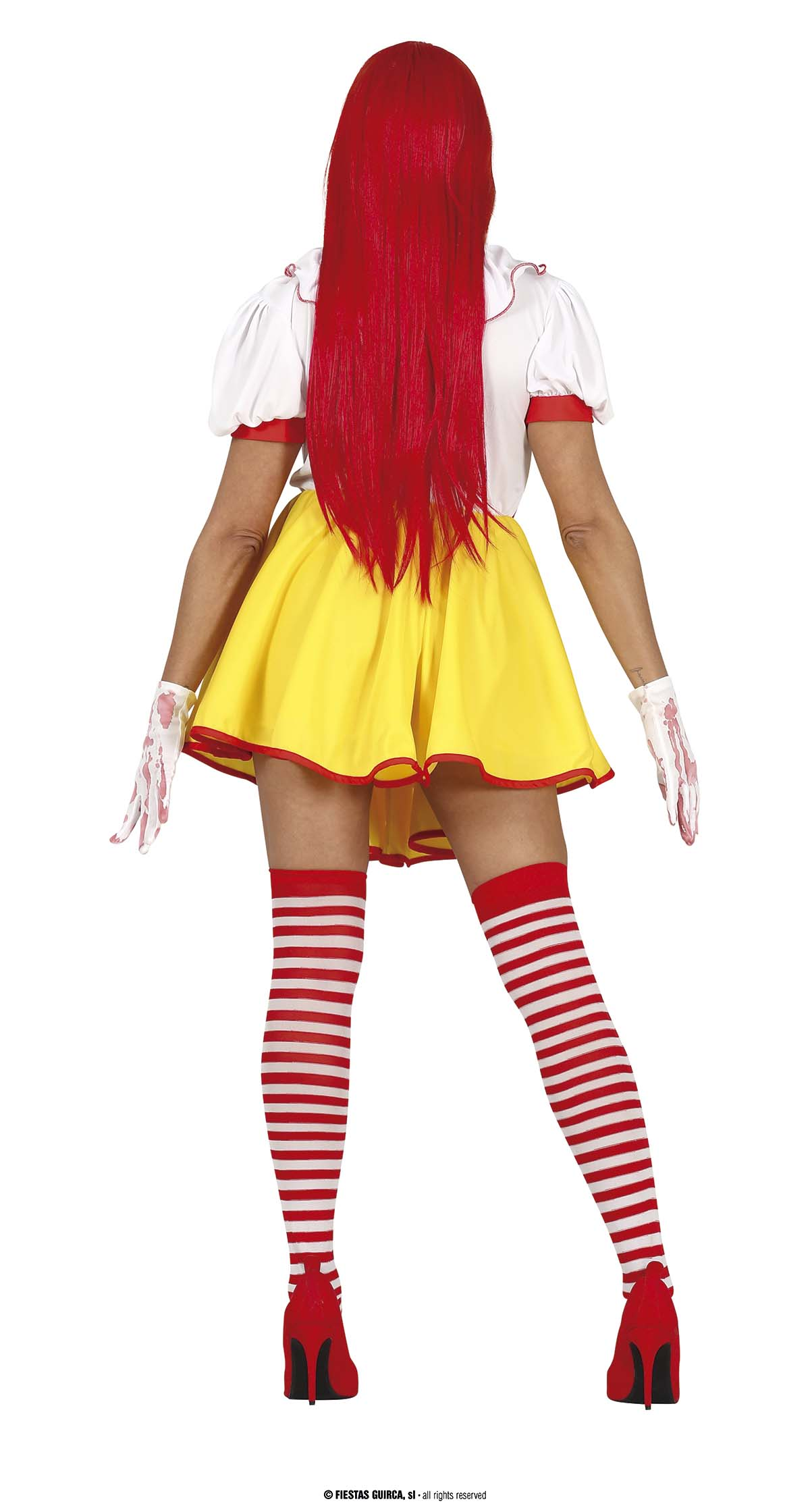 Costume Vestito Miss Mckiller Travestimento Clown Assassino per Adulti Halloween Carnevale Cosplay