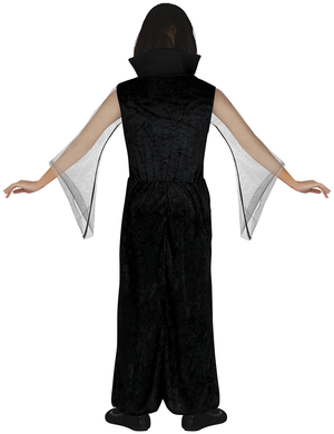 Costume Vimpire Countess Vestito Travestimento Contessa Vampiro per Bambine Halloween Cosplay