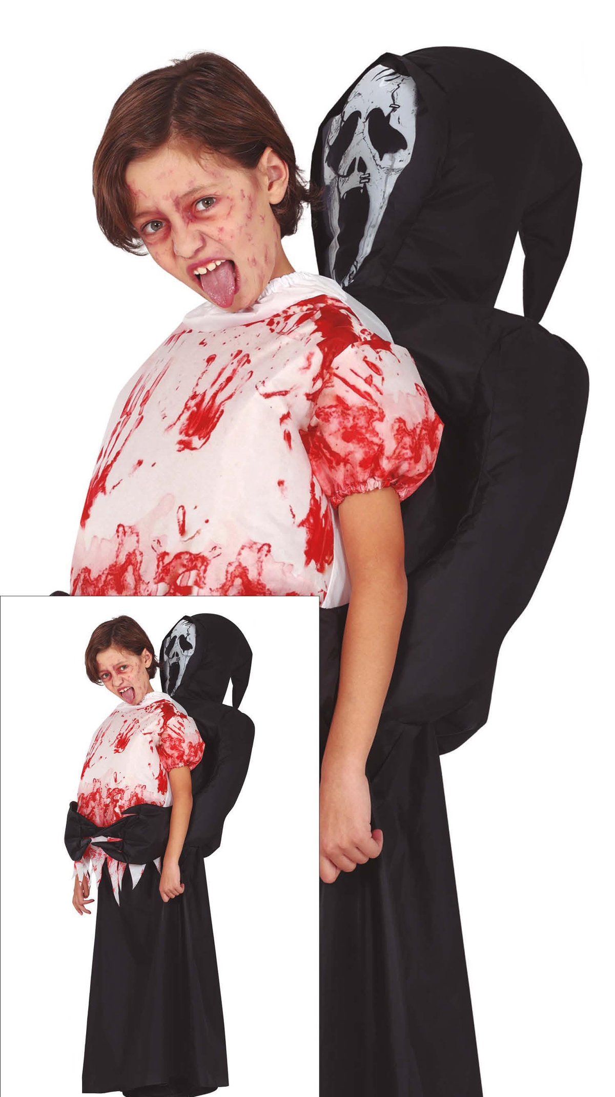 Costume the Death Inflatable Gonfiabile per Bambini Vestito Morte Travestimento Halloween Carnevale Cosplay